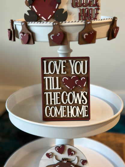 Tiered Tray Decor- Highland Cow