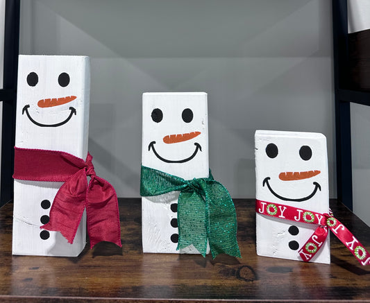 Set of 3, Snowman Shelf Sitters