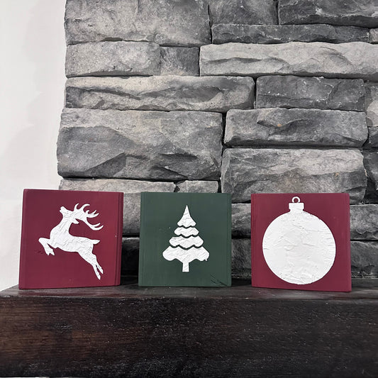 Set of three, 3D Holiday Art