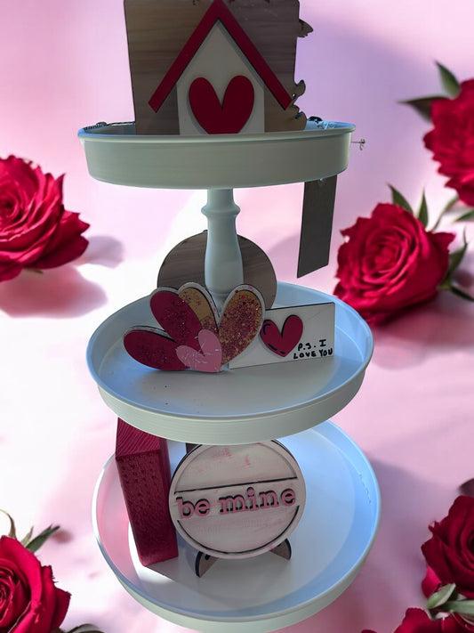 Tier Tray Set - Valentine's Day - 4 Piece Set