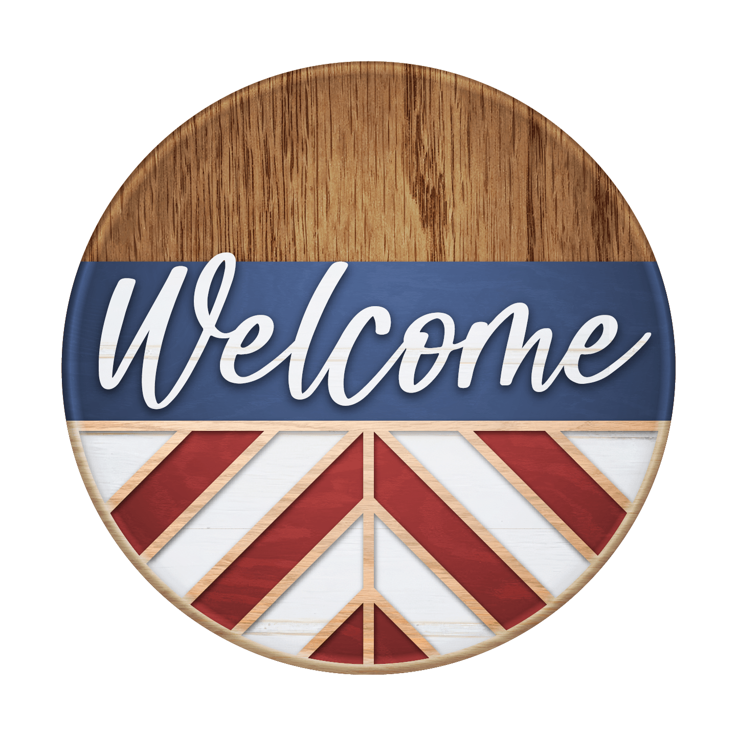 Door Hanger - Welcome Sign - Geometric Design